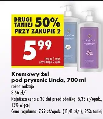 Biedronka Kremowy żel pod prysznic creamy sensation Linda oferta