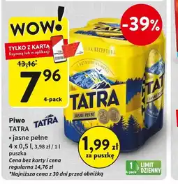 Intermarche Piwo Tatra Jasne Pełne oferta