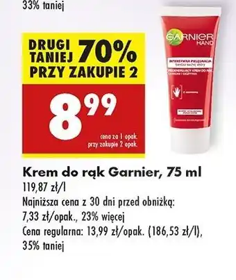 Biedronka Krem do rąk intensywnie regenerujący Garnier Hand oferta