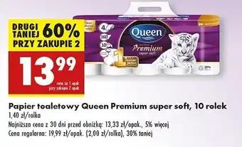 Biedronka Papier toaletowy super soft Queen Premium oferta