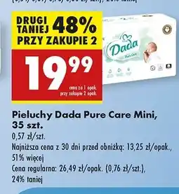 Biedronka Pieluchy 2 mini Dada Pure Care oferta