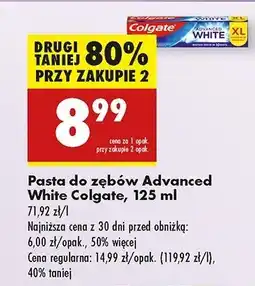 Biedronka Pasta do zębów Colgate Advanced White oferta