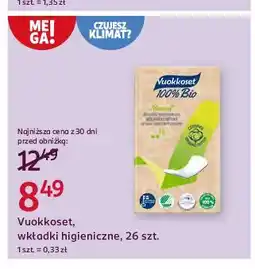 Rossmann Wkładki higieniczne bio normal 100% Vuokkoset oferta