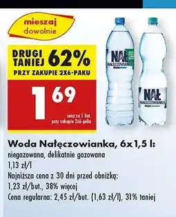 Biedronka Woda delikatnie gazowana Nałęczowianka oferta