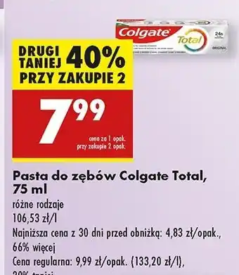 Biedronka Pasta do zębów original Colgate Total oferta