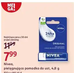 Rossmann Pomadka do ust original Nivea 24H Melt-In Moisture oferta