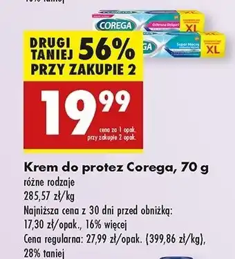 Biedronka Krem mocujący do protez Corega Ochrona Dziąseł oferta