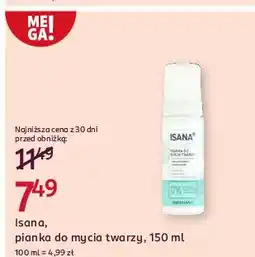 Rossmann Pianka do mycia twarzy delikatne oczyszczanie Isana Pure oferta