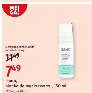 Rossmann Pianka do mycia twarzy delikatne oczyszczanie Isana Pure oferta