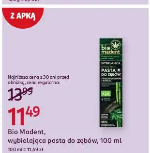 Rossmann Pasta do zębów z węglem drzewnym bambusa Bio Madent oferta