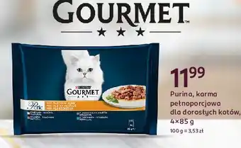 Rossmann Karma dla kota mięsny duet Purina Gourmet Perle oferta