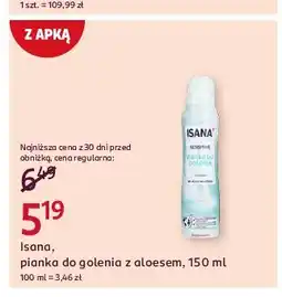 Rossmann Pianka do golenia sensitiv Isana oferta