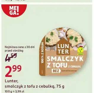 Rossmann Smalczyk roślinny z tofu cebulką Lunter oferta