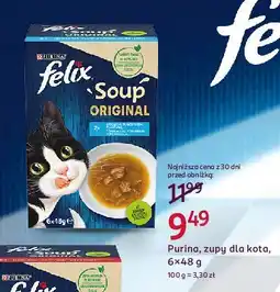 Rossmann Karma dla kota dorsz tuńczyk Purina Felix Soup Original oferta