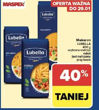 Carrefour Makaron spaghetti Lubella oferta