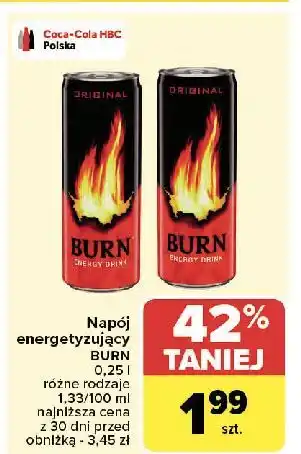 Carrefour Napój original Burn oferta