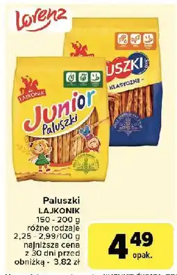 Carrefour Paluszki Lajkonik Junior oferta