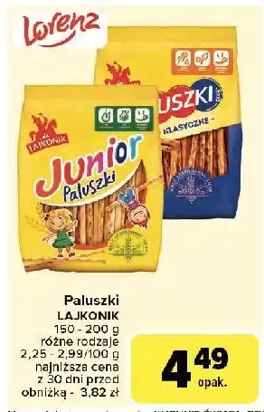 Carrefour Paluszki Lajkonik Junior oferta