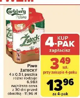 Carrefour Piwo Zatecky Svetly Lezak oferta