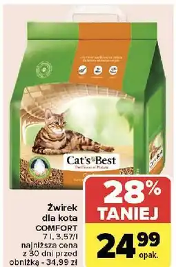 Carrefour Żwirek dla kota ekologiczny Cat's Best oferta