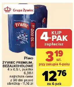 Carrefour Piwo Żywiec Bezalkoholowe oferta