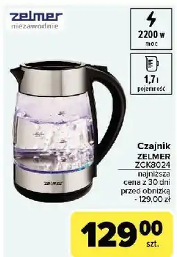 Carrefour Czajnik zcs8024 Zelmer oferta