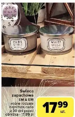 Carrefour Świeca w szkle pure spirit Em&Em oferta