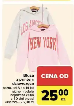 Carrefour Bluza dziewczęca 3-14 lat oferta