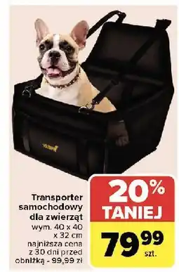 Carrefour Transporter samochodowy dla zwierząt 40 x 32 cm oferta