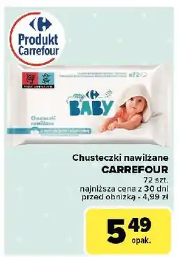 Carrefour Chusteczki nawilżane z lanoliną i alantoiną Carrefour My Baby oferta