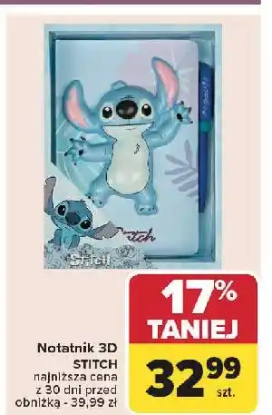 Carrefour Notatnik 3d stitch oferta