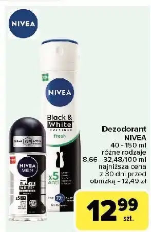 Carrefour Antyperspirant fresh Nivea Invisible Black & White oferta