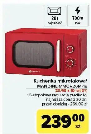 Carrefour Kuchenka mikrofalowa mmor20m-18 Mandine oferta