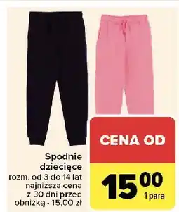 Carrefour Spodnie dziewczęce 3-14 lat oferta