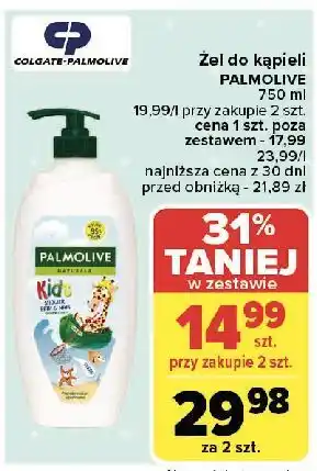 Carrefour Żel pod prysznic i do kąpieli dla dzieci żyrafa Palmolive Naturals oferta