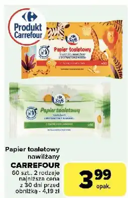 Carrefour Papier toaletowy nawilżany rumianek Carrefour oferta