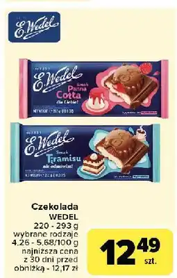 Carrefour Czekolada mleczna o smaku tiramisu E. Wedel oferta