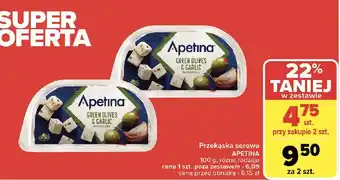 Carrefour Ser feta w kostkach z zielonymi oliwkami i czosnkiem Arla Apetina Snack oferta