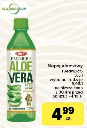 Carrefour Napój aloesowy Okf Farmer's Aloe Vera oferta