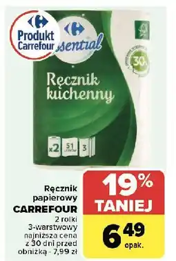 Carrefour Ręczniki papierowe Carrefour Essential oferta