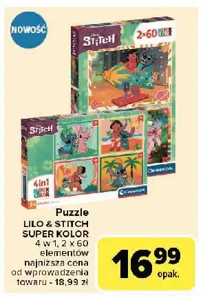 Carrefour Puzzle lilo & stich 104 el. 2 x 60 el Clementoni oferta