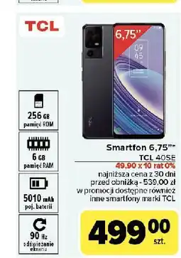 Carrefour Smartfon 40se szary Tcl oferta