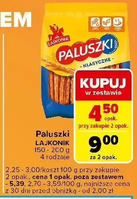 Carrefour Express Paluszki słone Lajkonik paluszki oferta