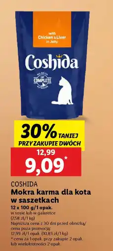 Lidl Coshida mokra karma dla kota w saszetkach oferta