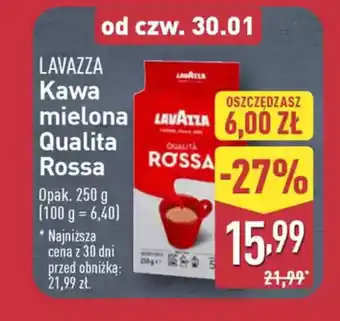 ALDI Lavazza kawa mielona qualita rossa oferta