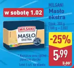 ALDI Milsani masło ekstra oferta