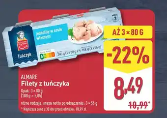 ALDI Almare filety z tuńczyka oferta