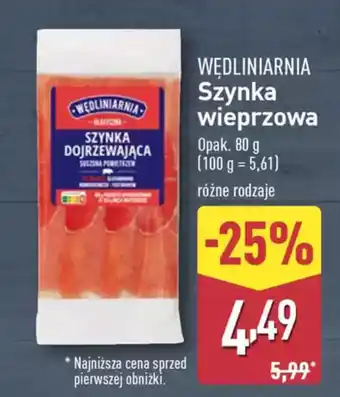 ALDI Wędliniarnia szynka wieprzowa oferta