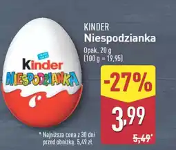 ALDI Kinder niespodzianka oferta