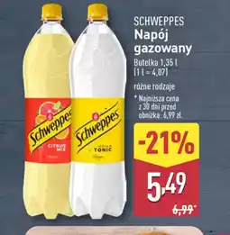 ALDI Schweppes napój gazowany oferta